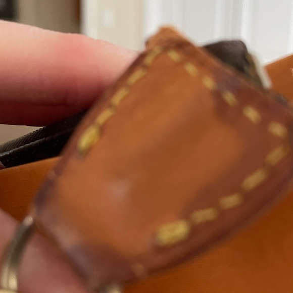 LOUIS VUITTON Authentic Monogram Pochette Accessories w Unbranded Vachetta Strap - Picture 15 of 15